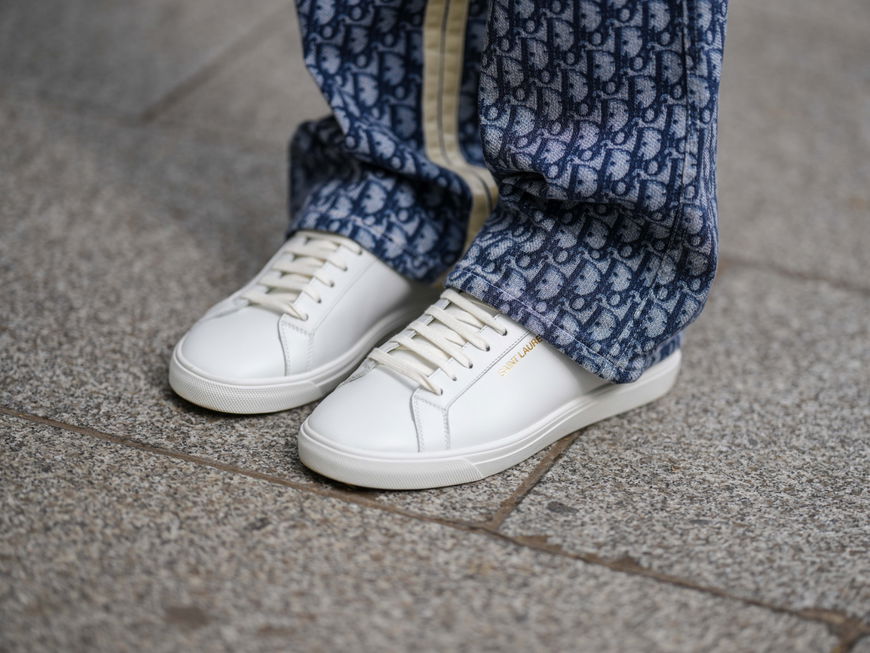 weiße Sneaker von Saint Laurent