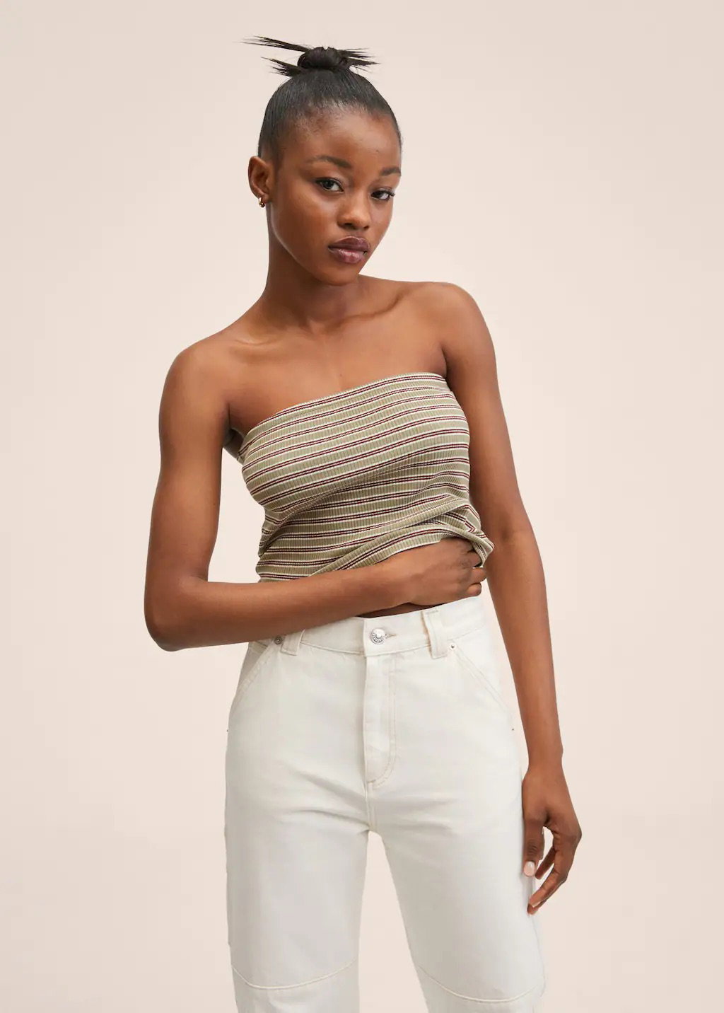 Bandeau-Top Mango gestreift