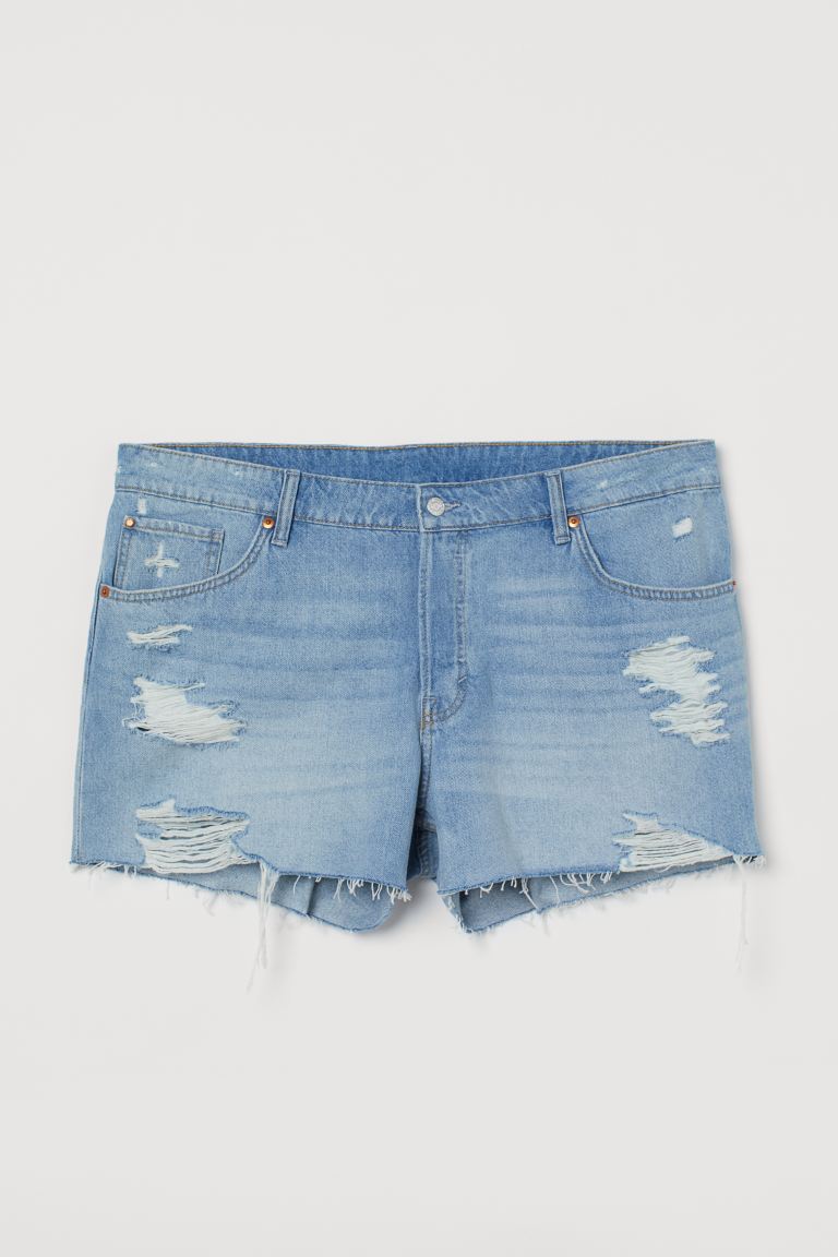 H&M+ Boyfriend Shorts jeansblau