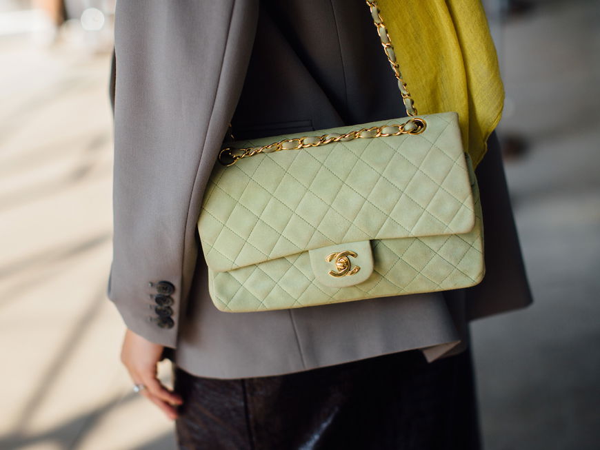 Hellgrüne Handtasche von Chanel