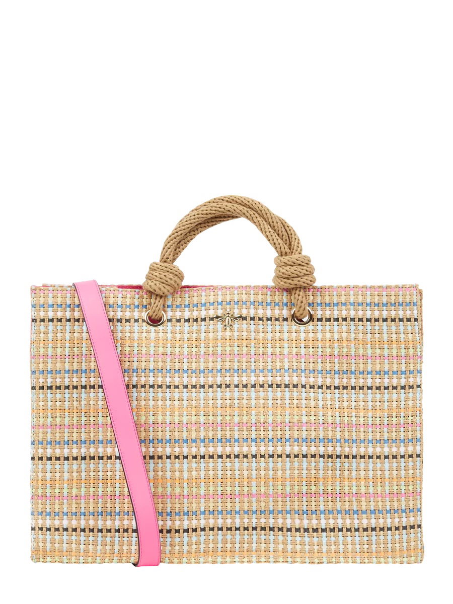 Shopper aus Stroh beige