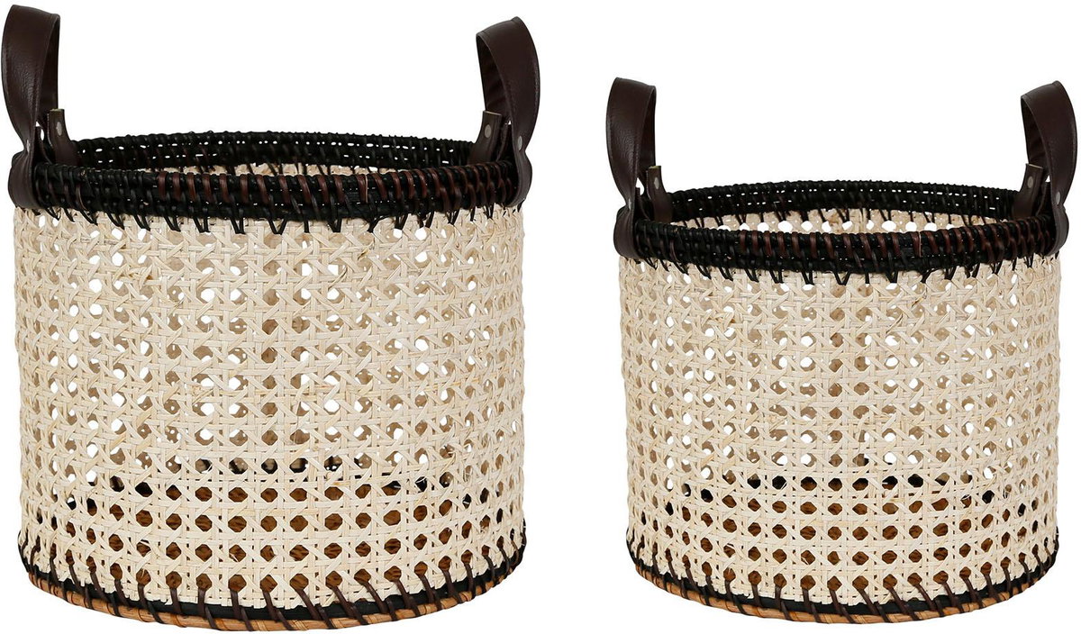 Westwing Aufbewahrungskörbe-Set Borneo aus Rattan