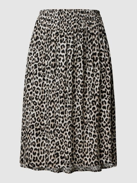 KAFFE Curve PLUS SIZE Midirock mit Allover-Muster