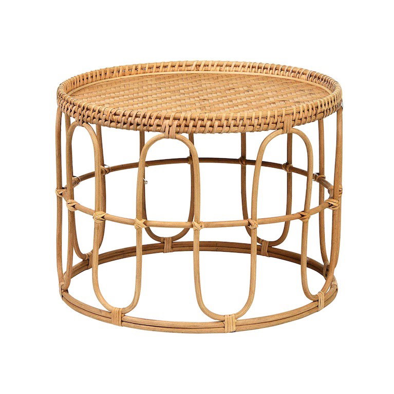 Rattan-Couchtisch
