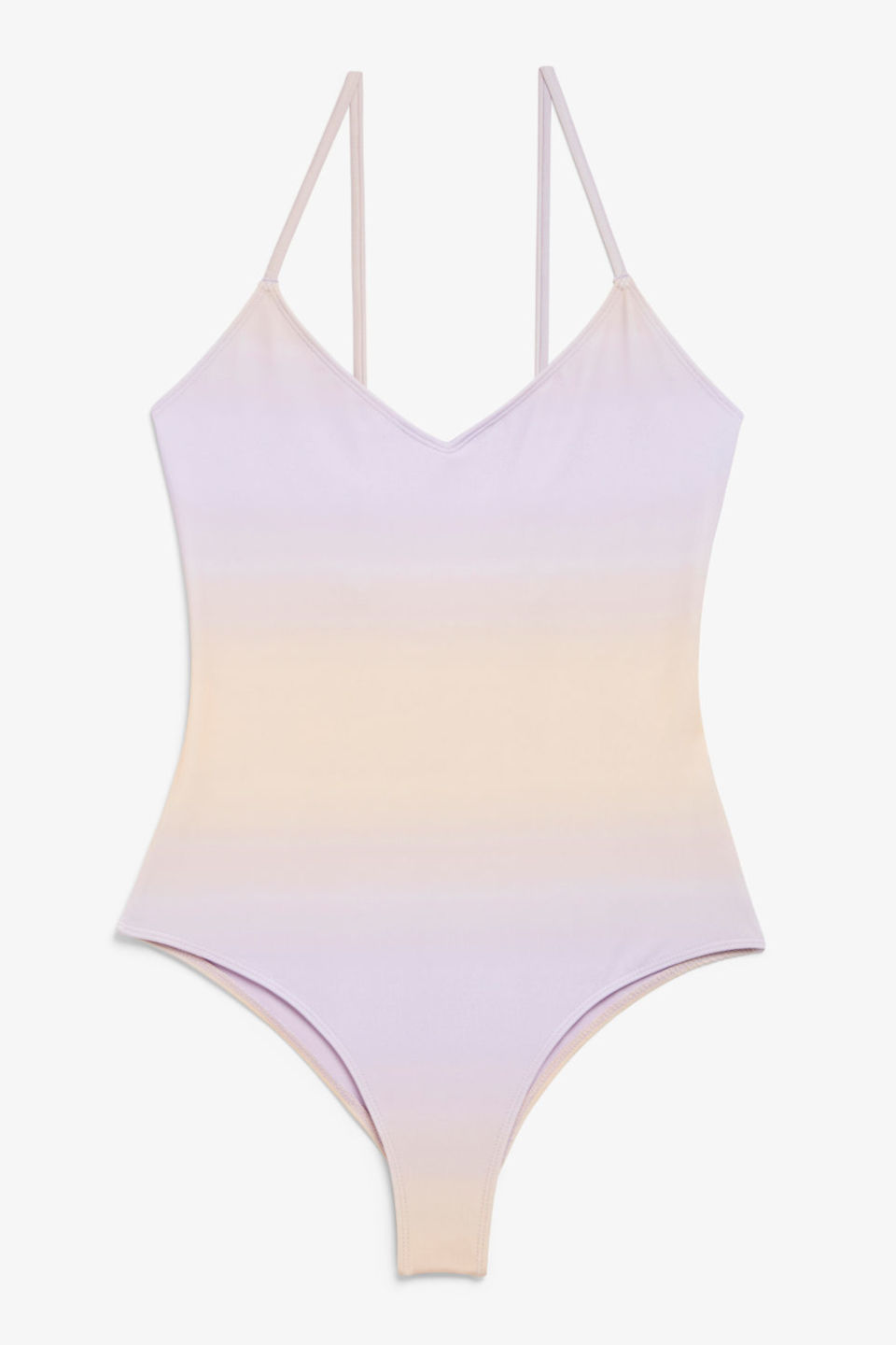 Badeanzug mit lila Ombré und schmalen Trägern Monki