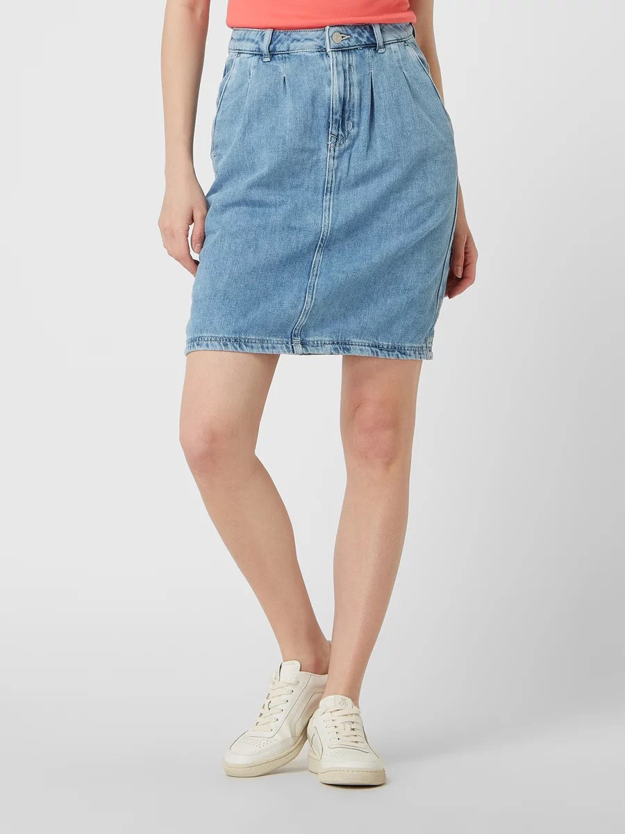 Esprit Jeansrock aus Baumwolle - Hellblau
