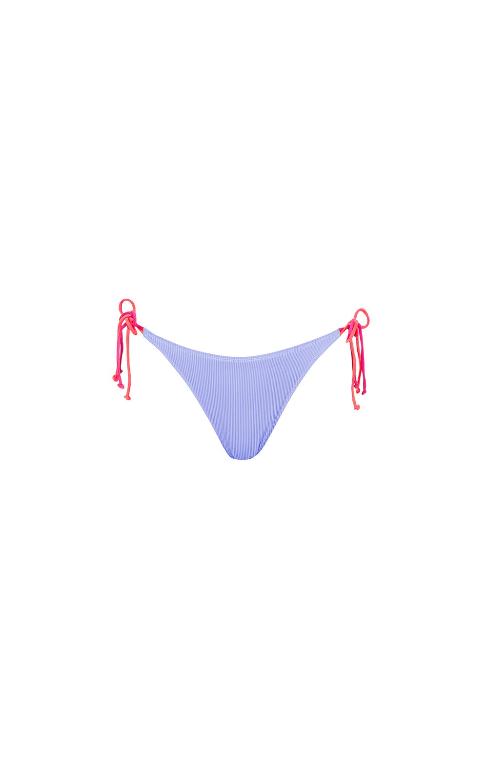 Bikini-Hose mit Schnürungen in Lavendel und mit roten Applikationen von Nakari & Lui