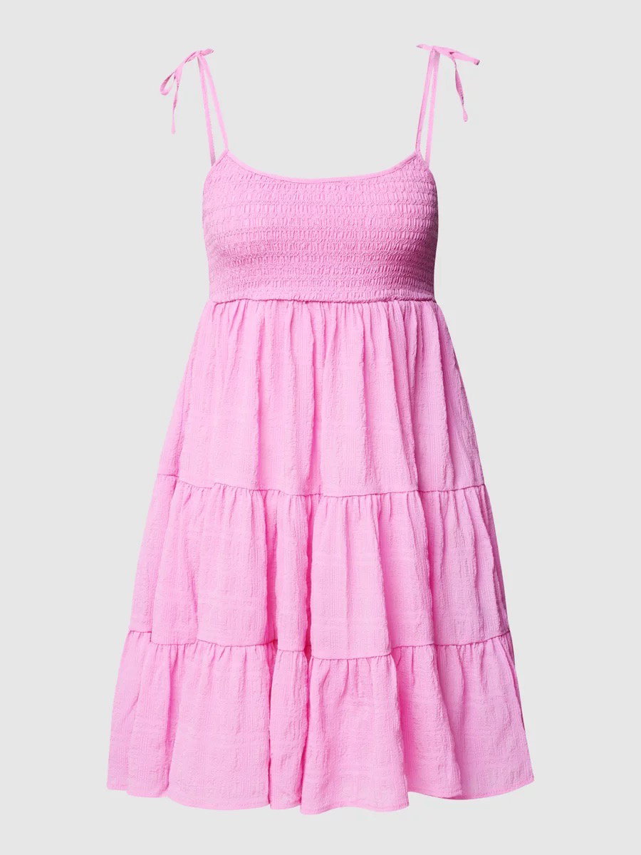 review kleid im stufen-look pink