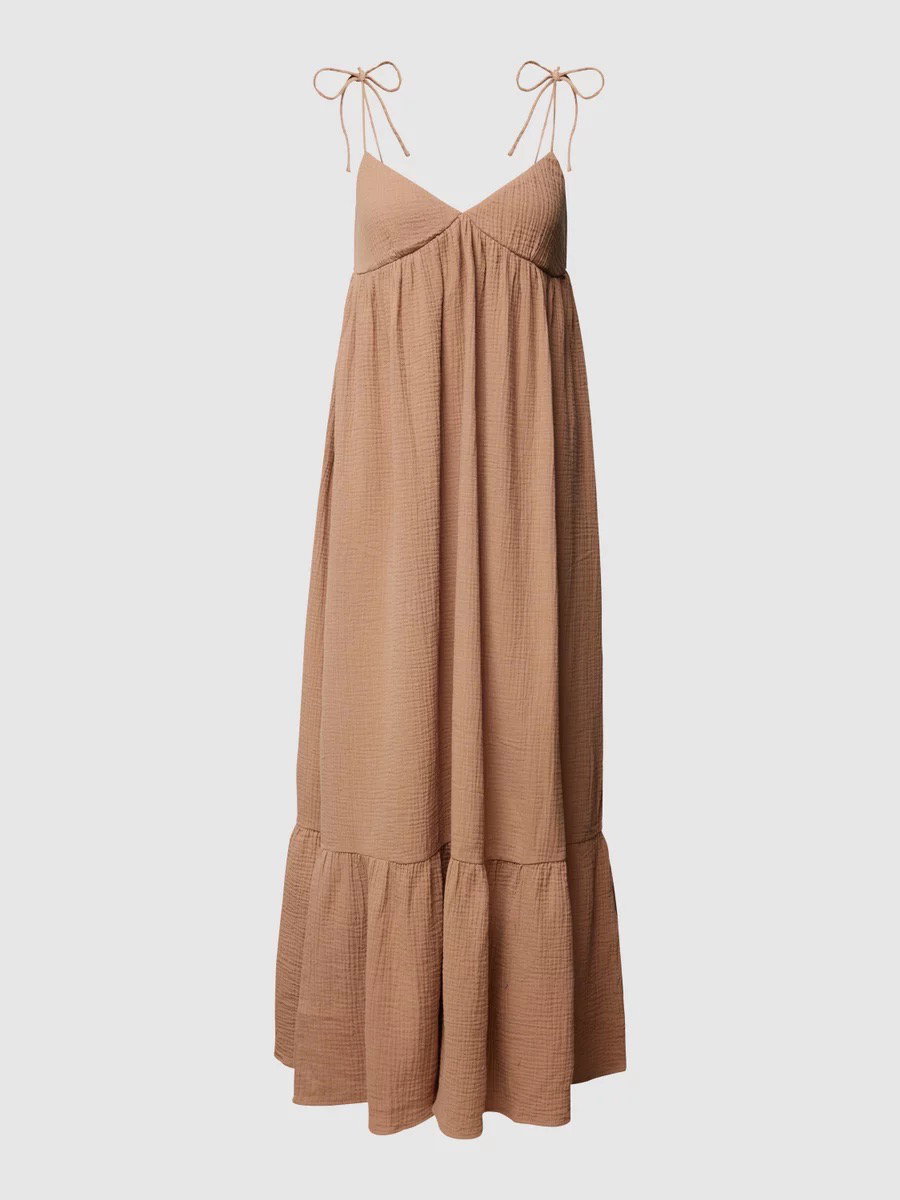 REVIEW Maxikleid aus Baumwolle - Schlamm Large