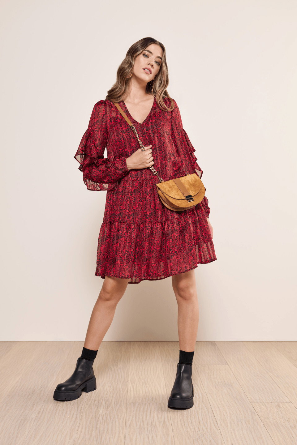 Weites Volantkleid Claire Luise