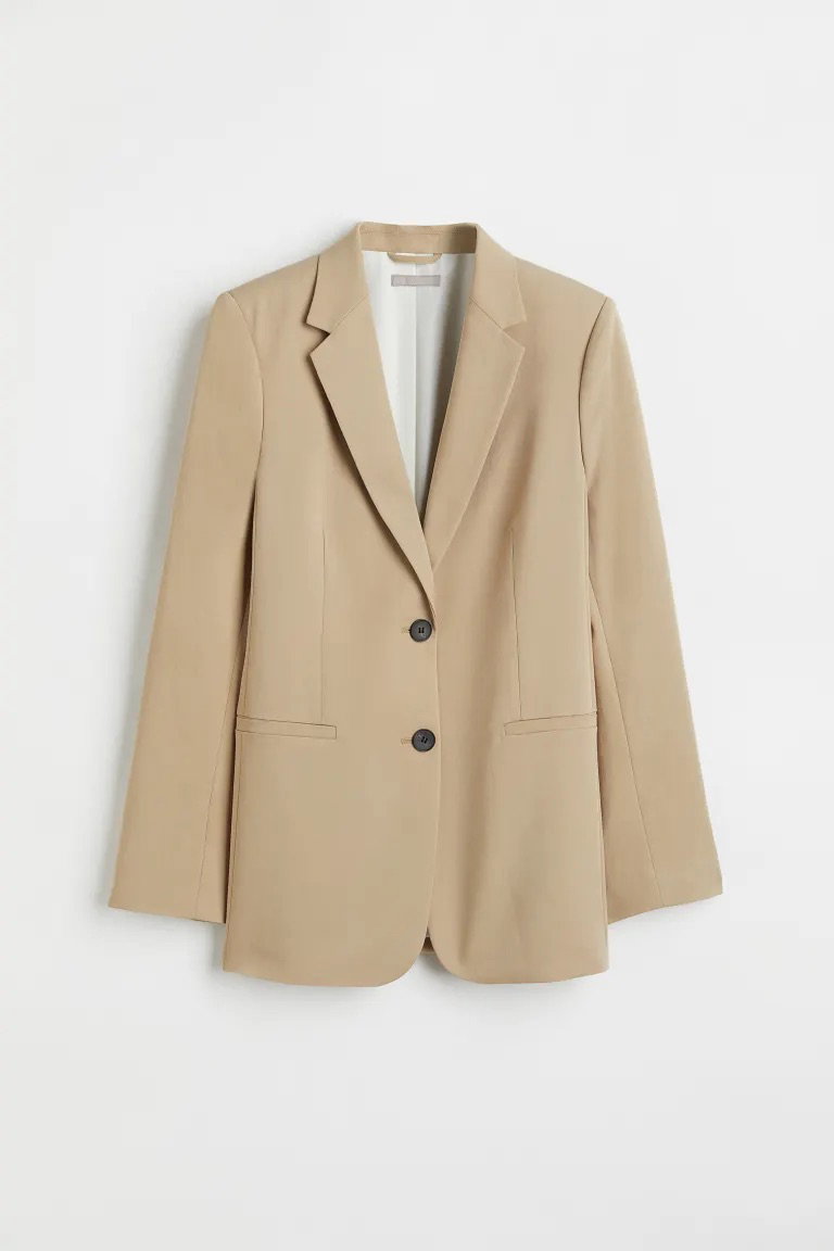 Einreihiger Blazer beige H&M