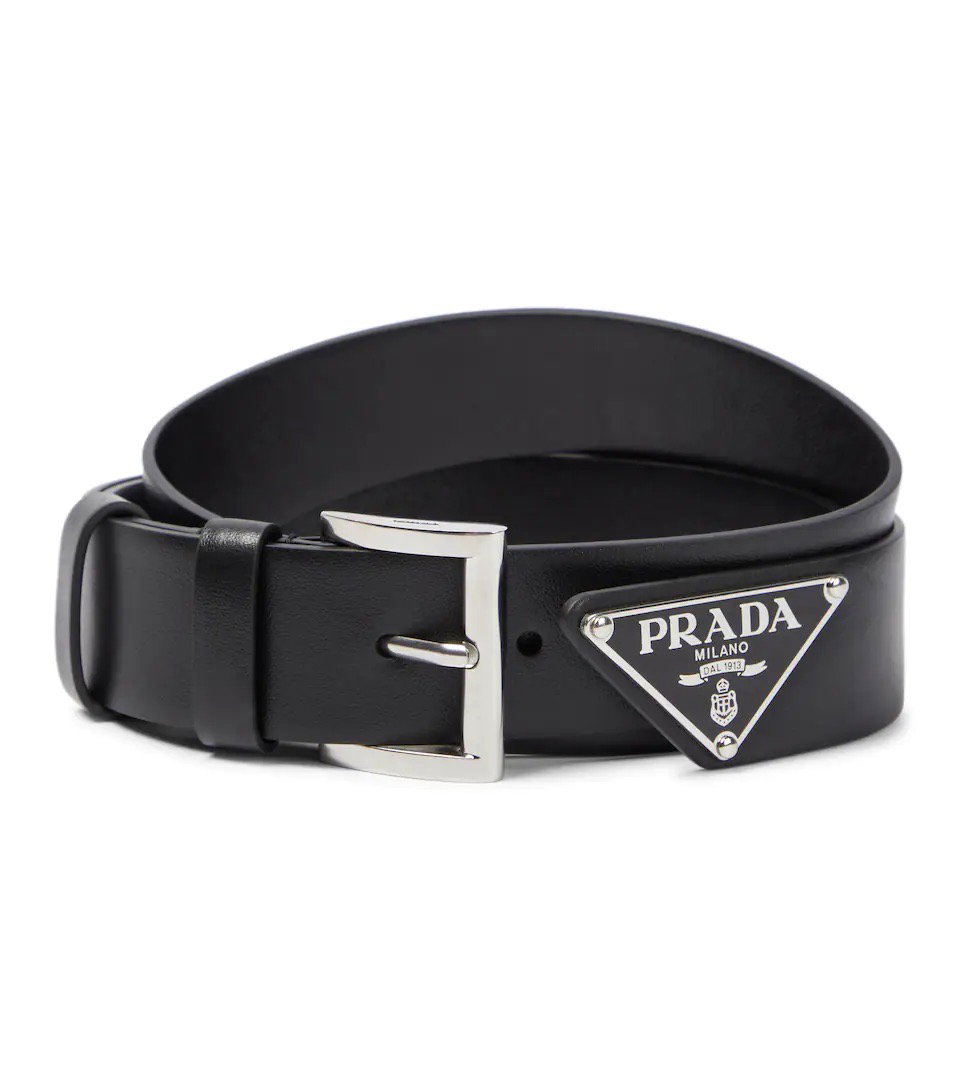 Gürtel aus Leder Prada schwarz