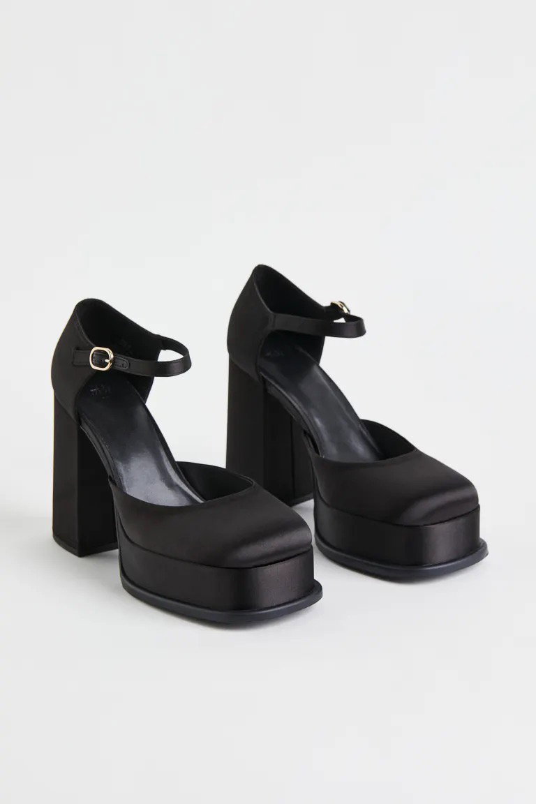 H&M Plateau Schuhe schwarz Large