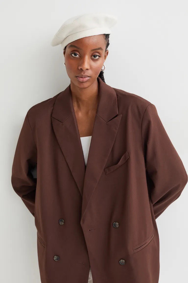 Oversized Blazer braun H&M