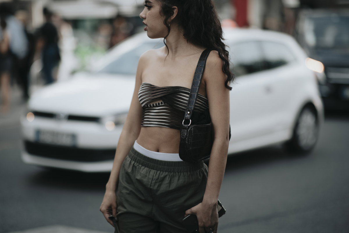 Paris Fashion Week Streetstyle Frau