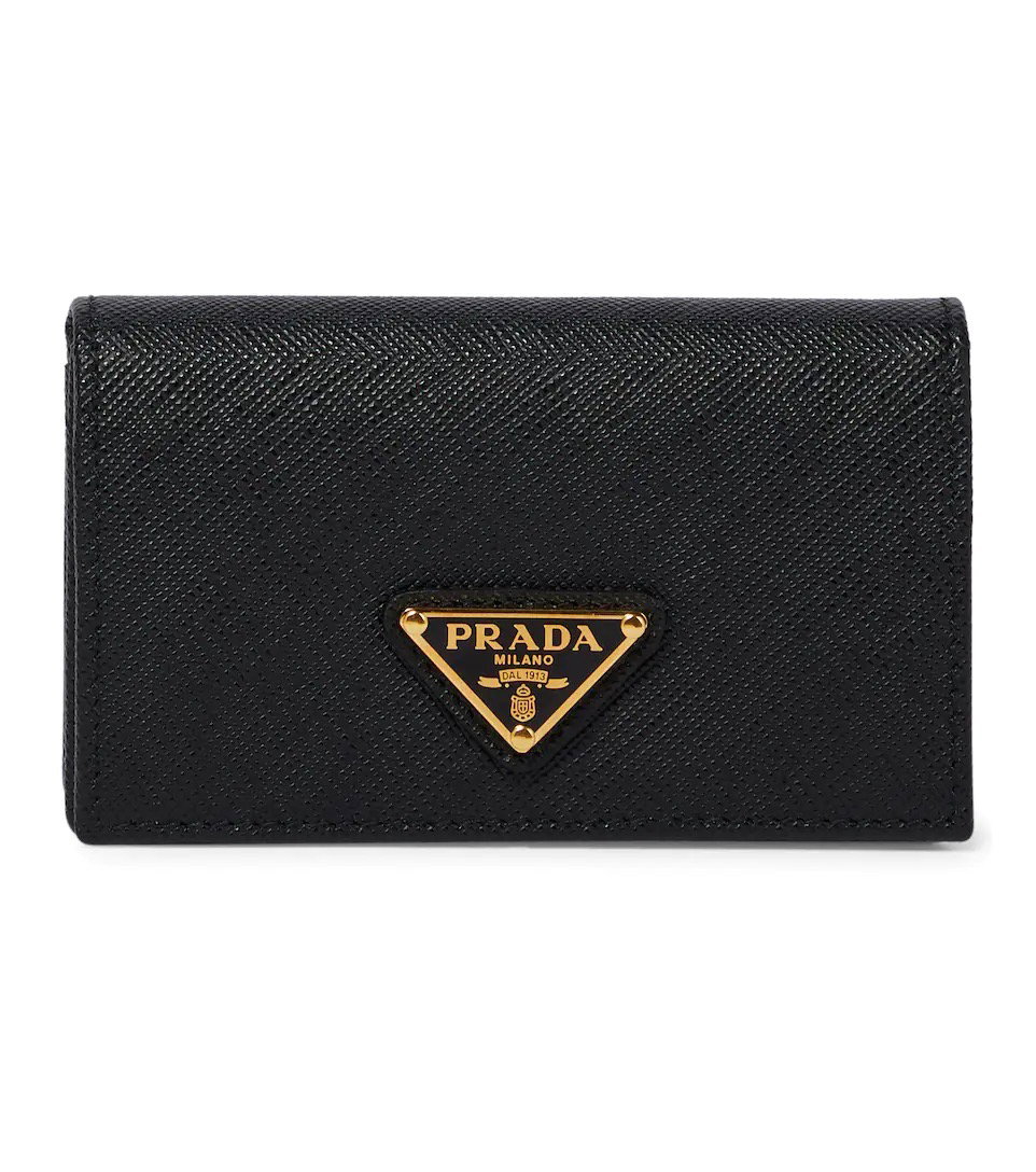 Portemonnaie Saffiano aus Leder Prada Schwarz