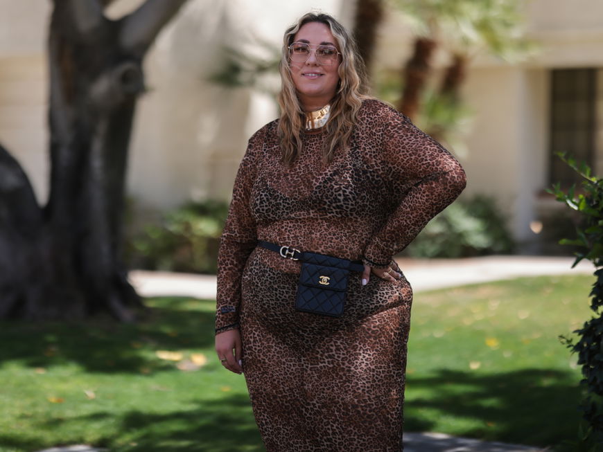 Verena Prechtl Kleid mit Animal Print Streetstyle