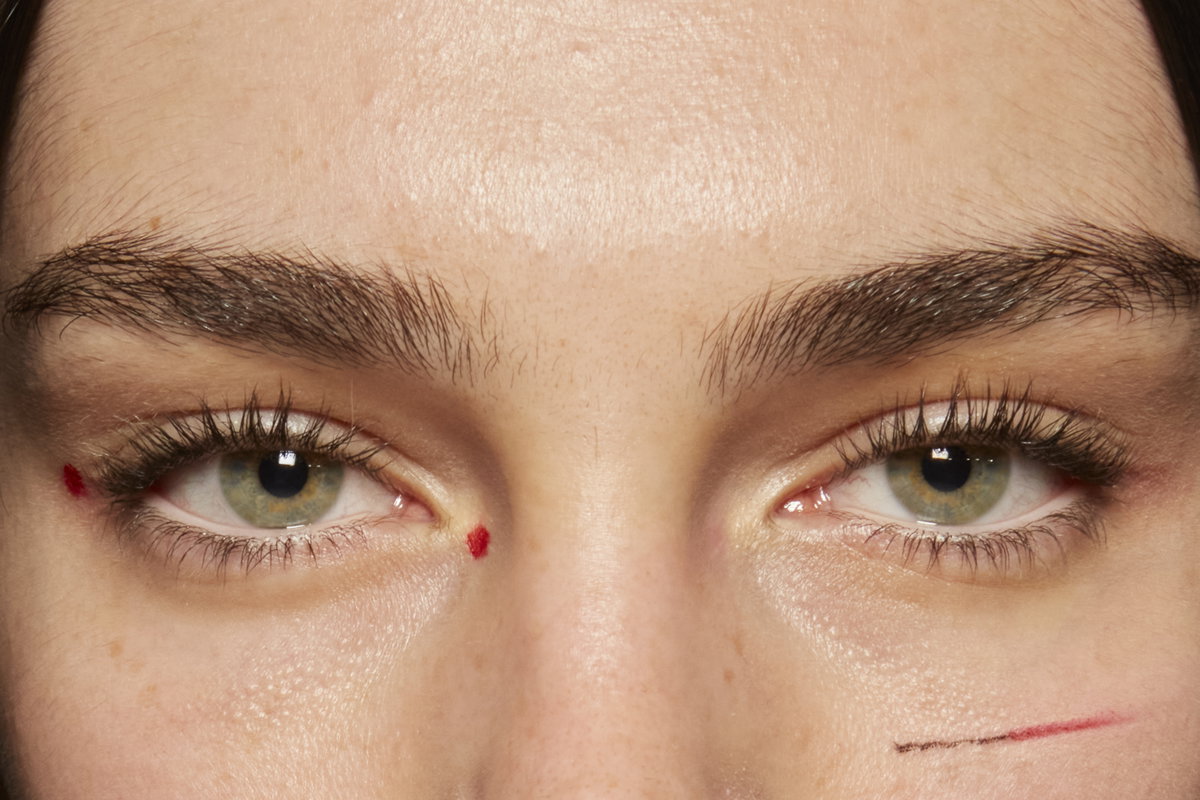 Lange getuschte Wimpern