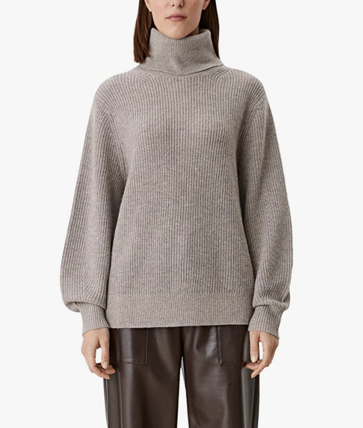 s.Oliver Damen Pullover beige Rollkragen