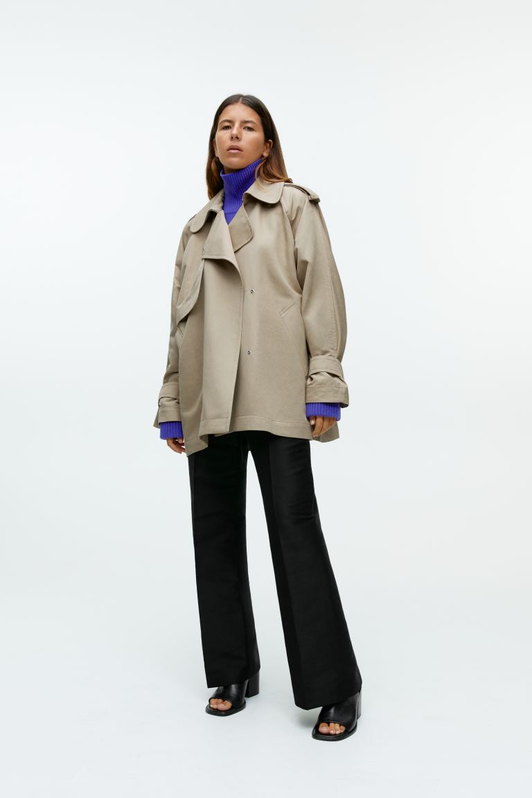 Trenchcoat kurz Oversize beige Arket