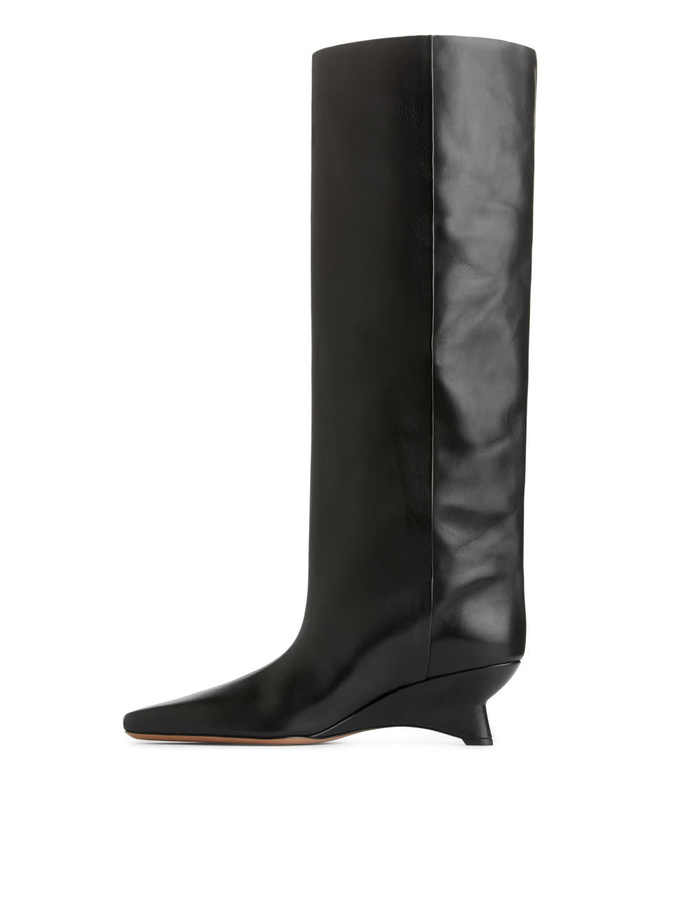 Arket Wide-Shafted Leather Boots