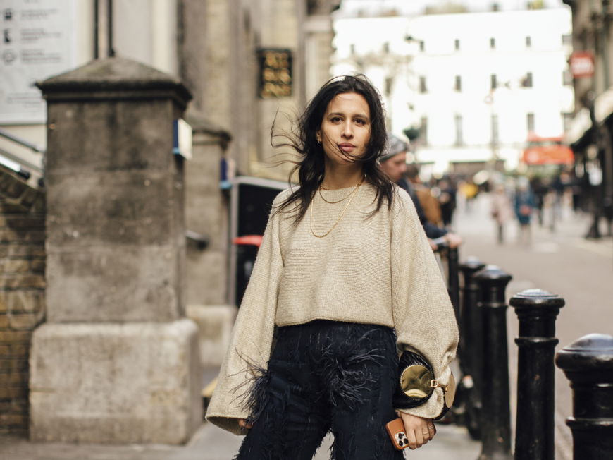 London Fashion Week Streetstyle Frau