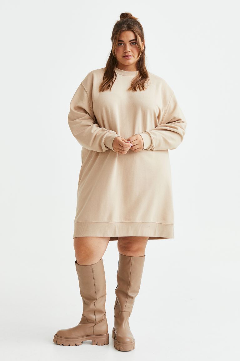 H&M+ Sweatkleid beige