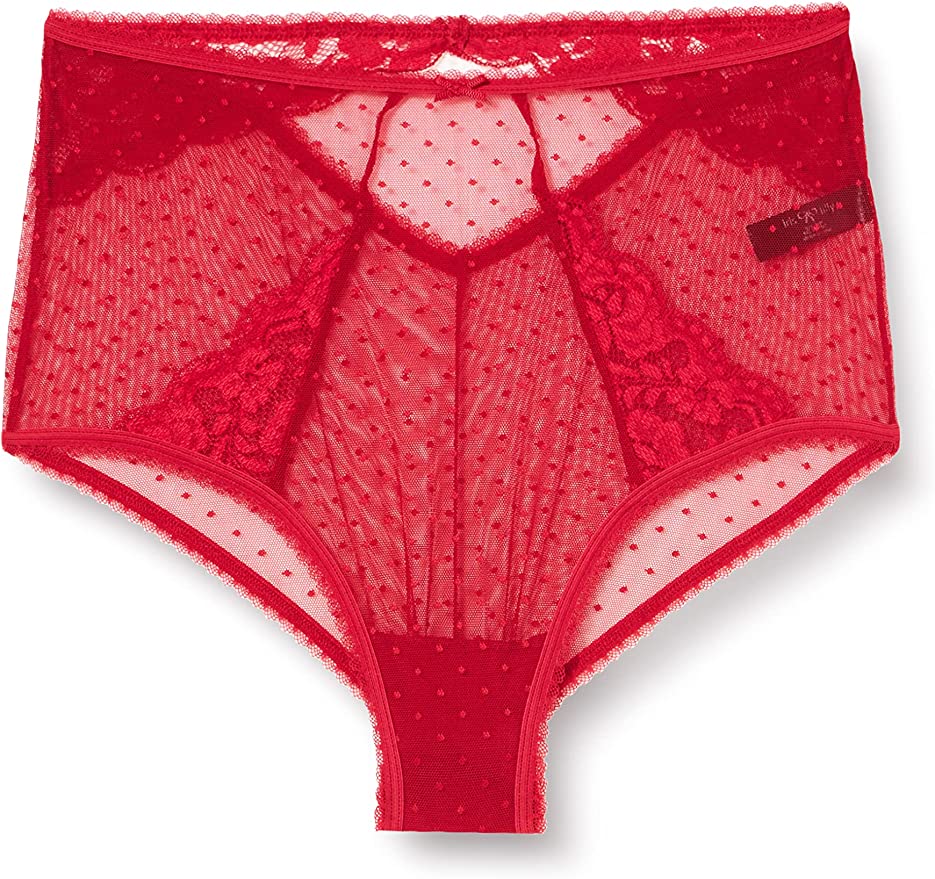 Iris & Lilly Damen Unterhosen aus Netzstoff rot