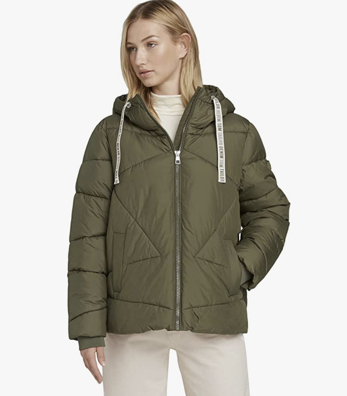 TOM TAILOR Denim Damen Outdoor Jacke dunkelgrün