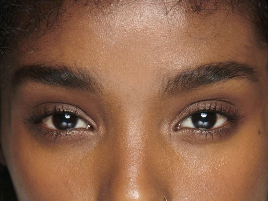 Frau Augen Make-up Wimperntusche
