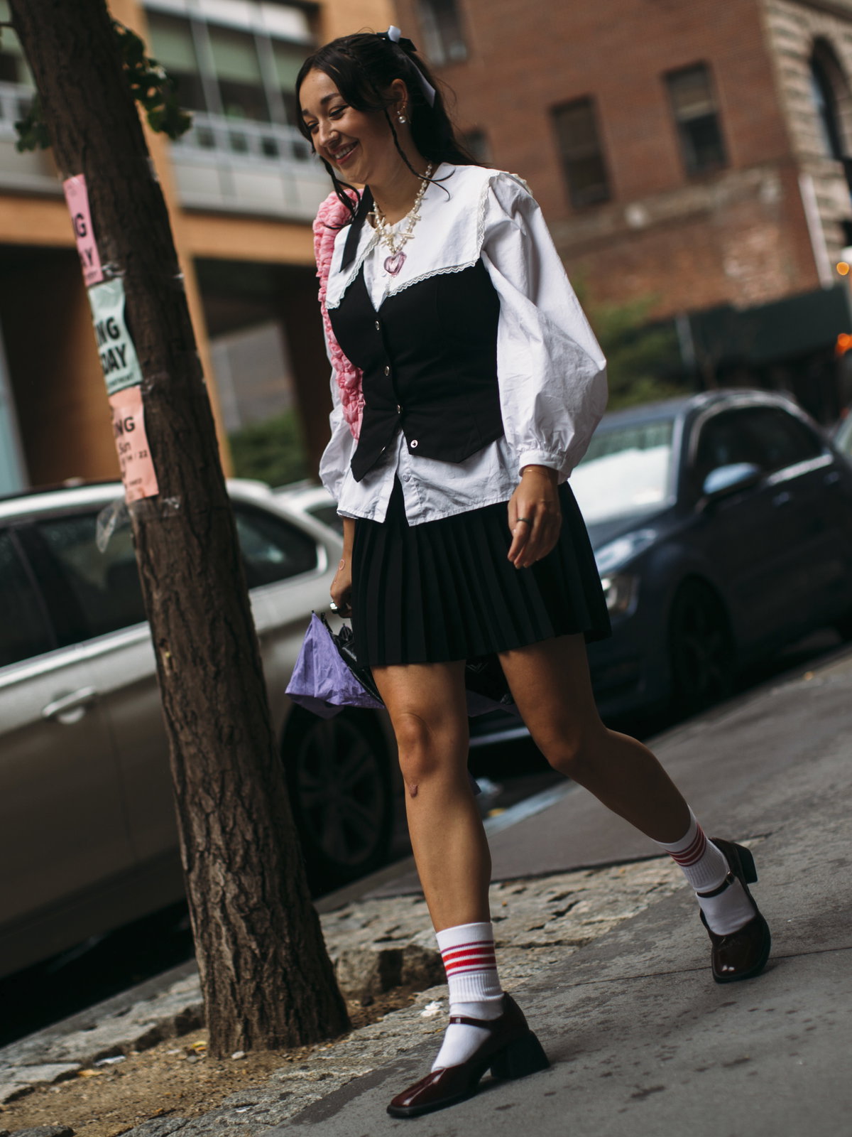 Streetstyle mit schwarzer Korsage