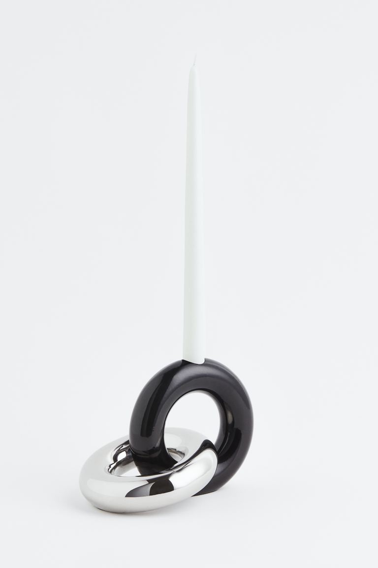 Kerzenständer Ringe schwarz silber uncommon matters x H&M Home