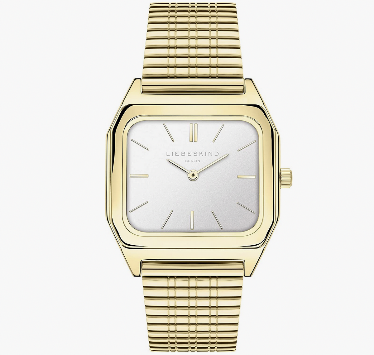 Liebeskind Berlin Damen Analog Quarz Uhr mit Edelstahl Armband gold