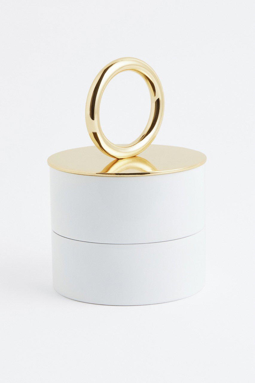 Schmuckkästchen weiß silber mit Ringen uncommon matters x H&M Home