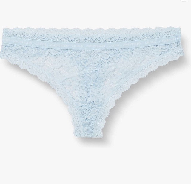 Calvin Klein Damen String Thong mit Stretch und Spitze