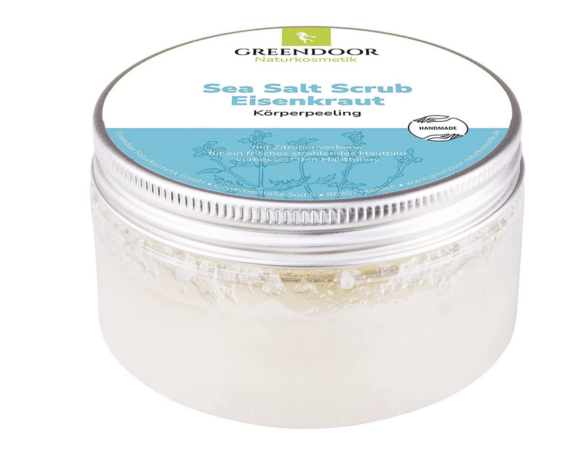 GREENDOOR Körperpeeling Sea Salt Scrub Eisenkraut 280g vegan Large