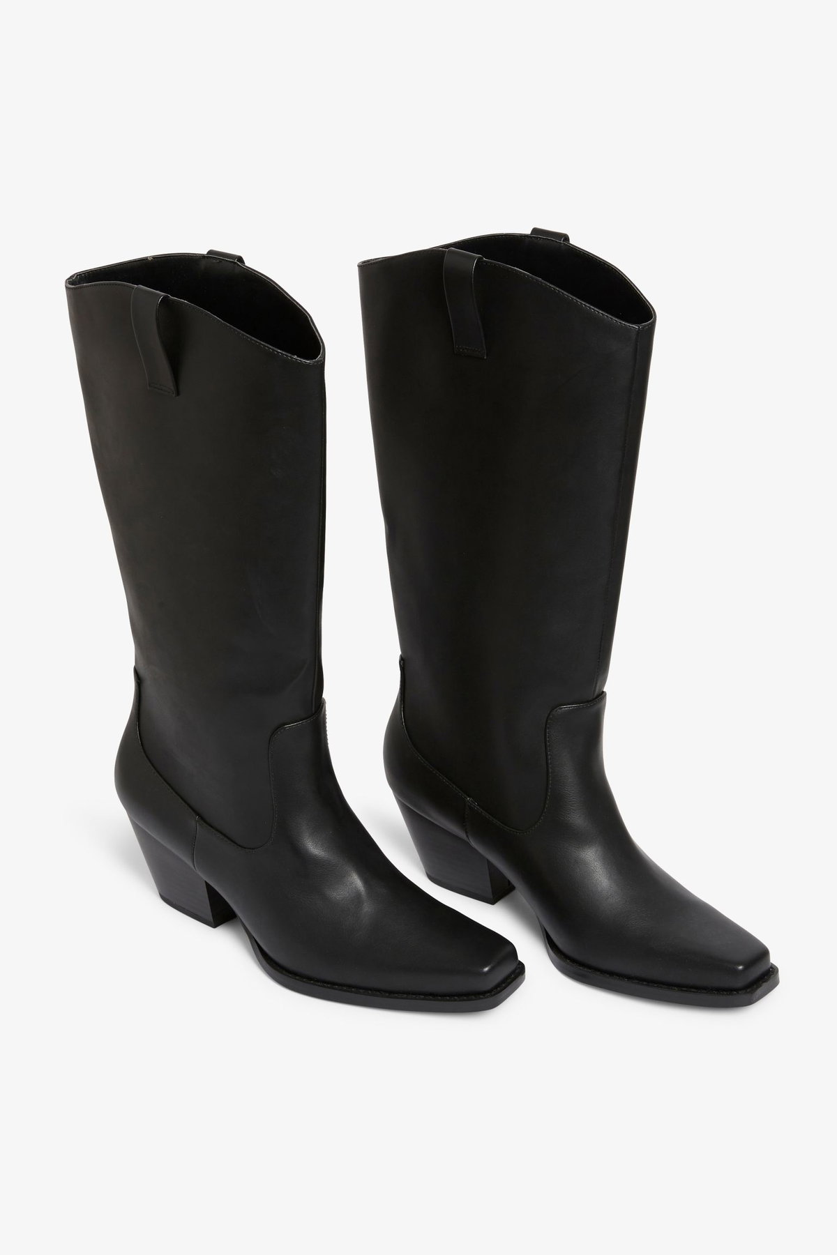 Kniehohe Cowboy-Stiefel aus Lederimitat von Monki über H&M