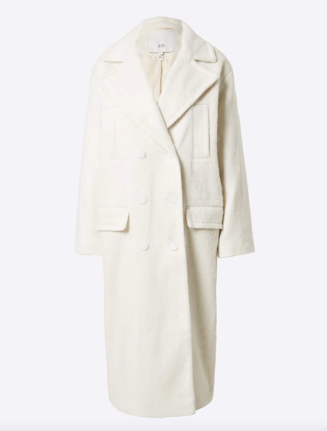 River Island Mantel in Creme mit Reverskragen und Taschen ABOUT YOU