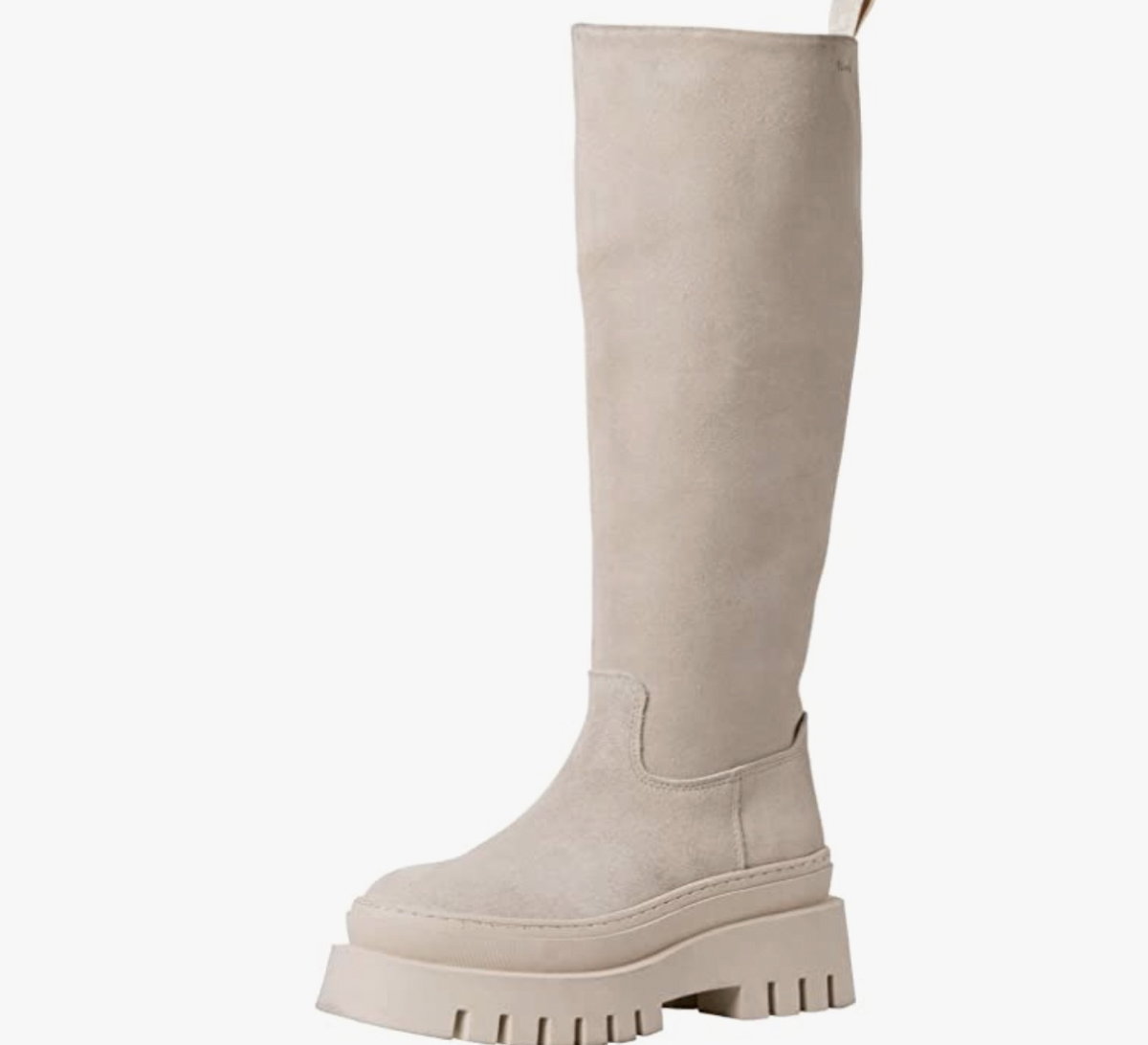 Beiger, kniehoher Stiefel von Tamaris über Amazon