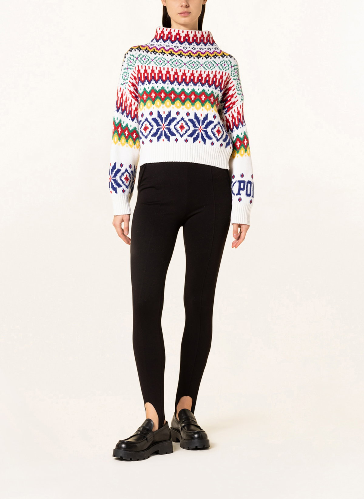 marcmarcs schwarze Leggings mit Steg