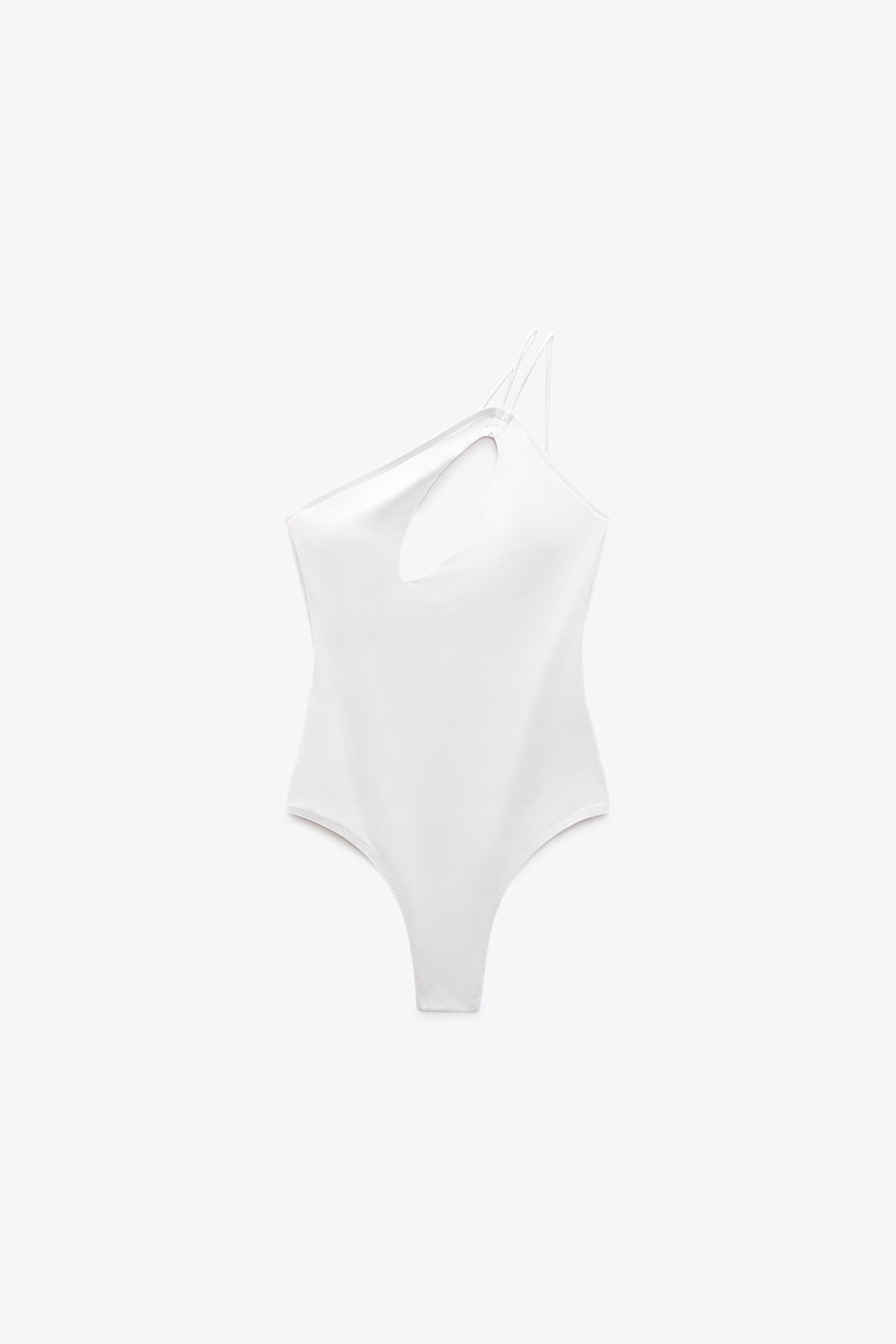 BADEANZUG MIT CUT-OUT weiß zara