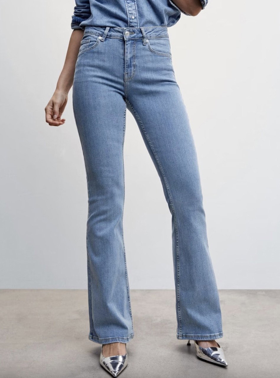 Flared Jeans Mango hellblau Large