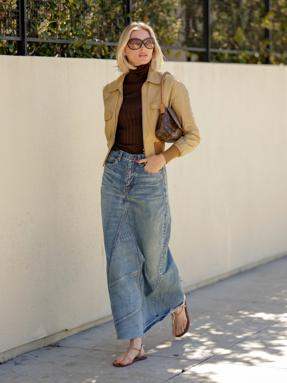Elsa Hosk Streetstyle Jeansrock