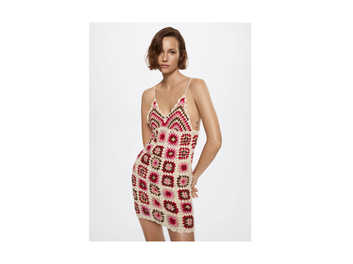 Minikleid "Dong" von Mango in Häkeloptik