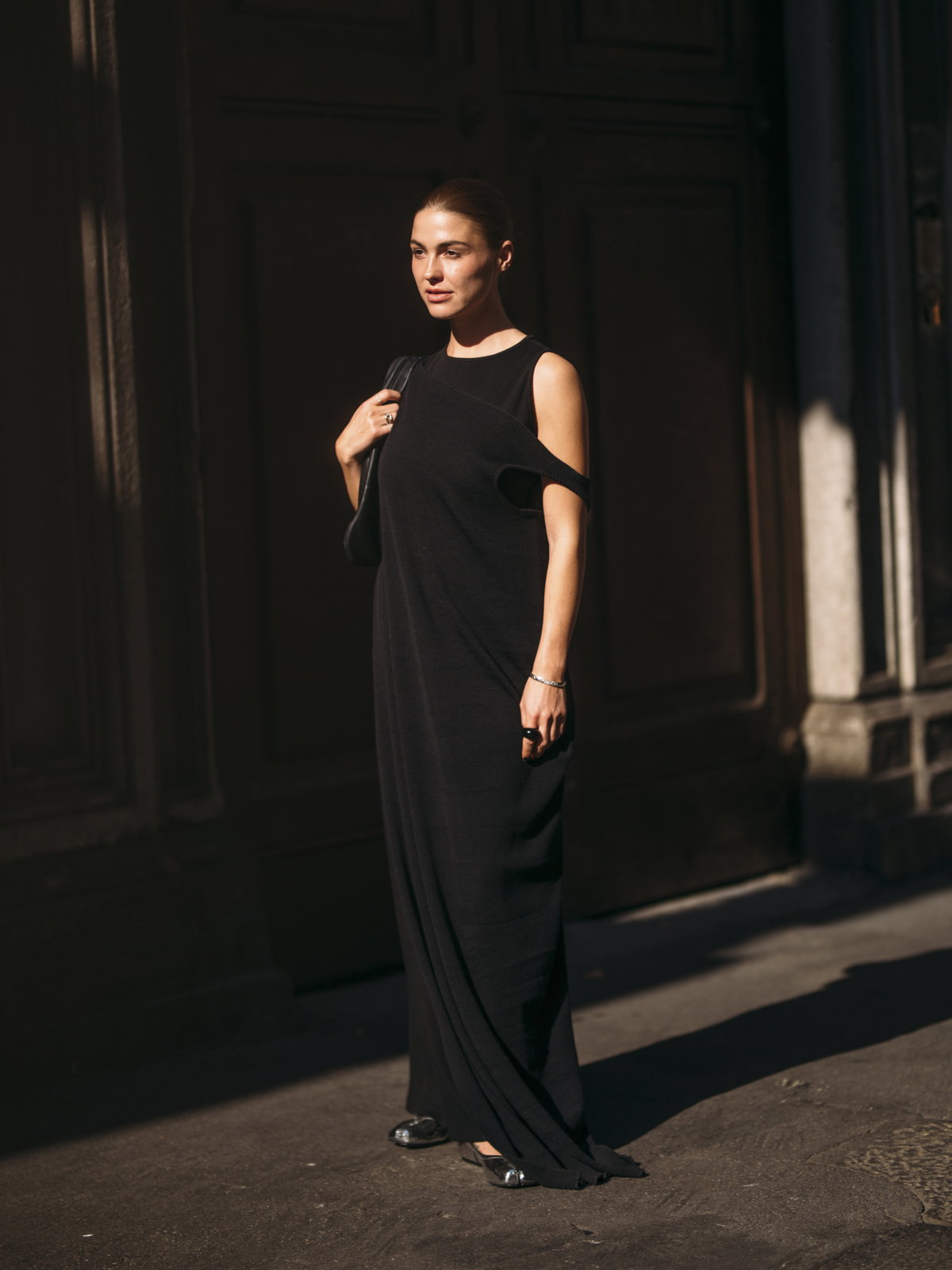 Streetstyle mit schwarzem Sommer-Kleid