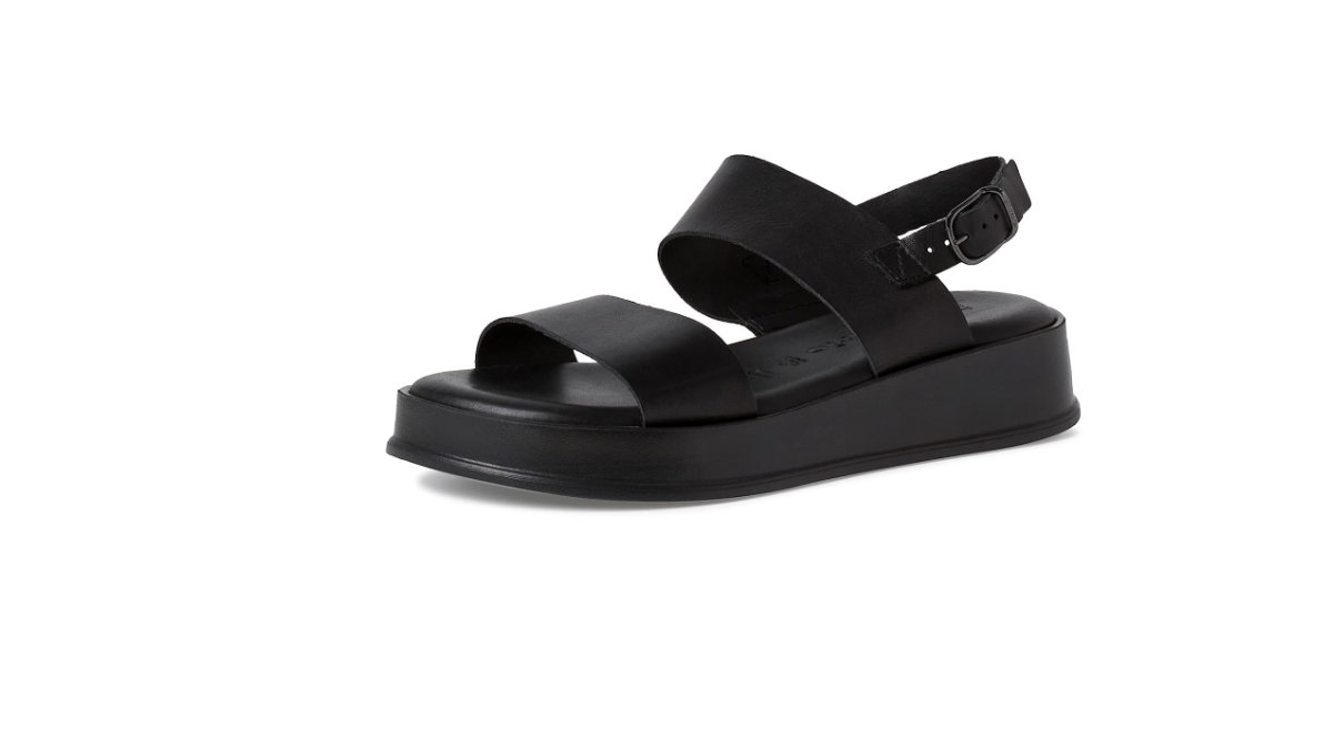 Schwarze chunky Sandalen