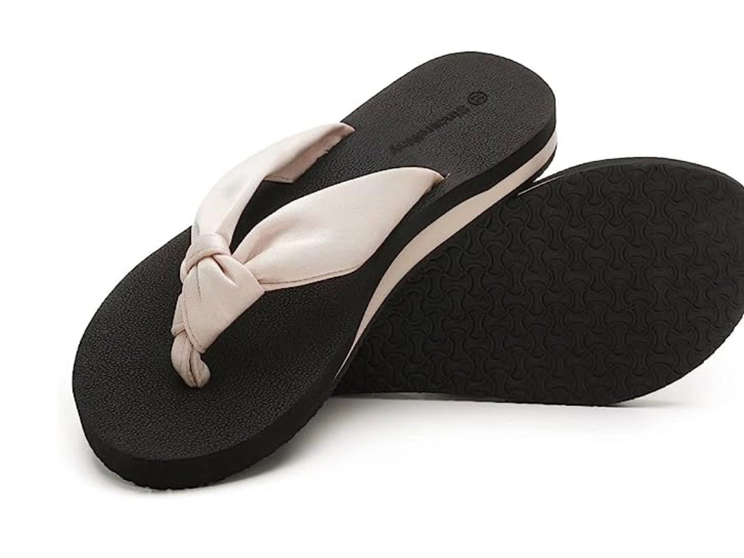 Beige Flip Flops