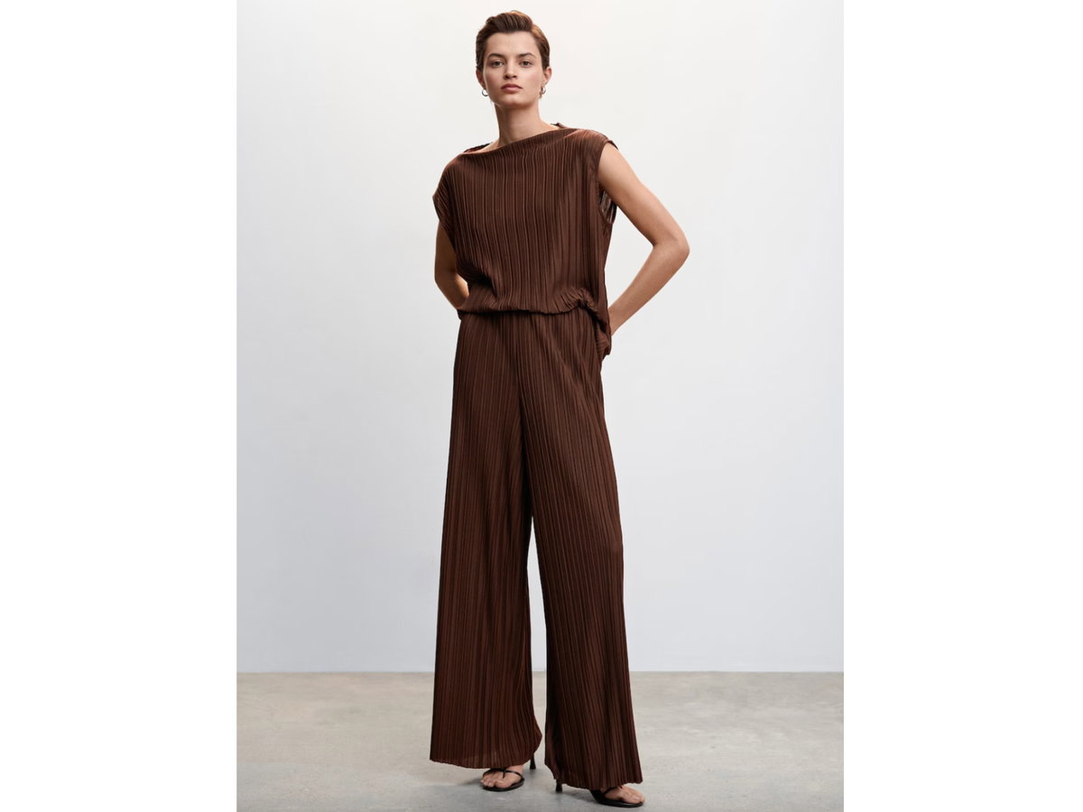Lange Hose mit hohem Bund