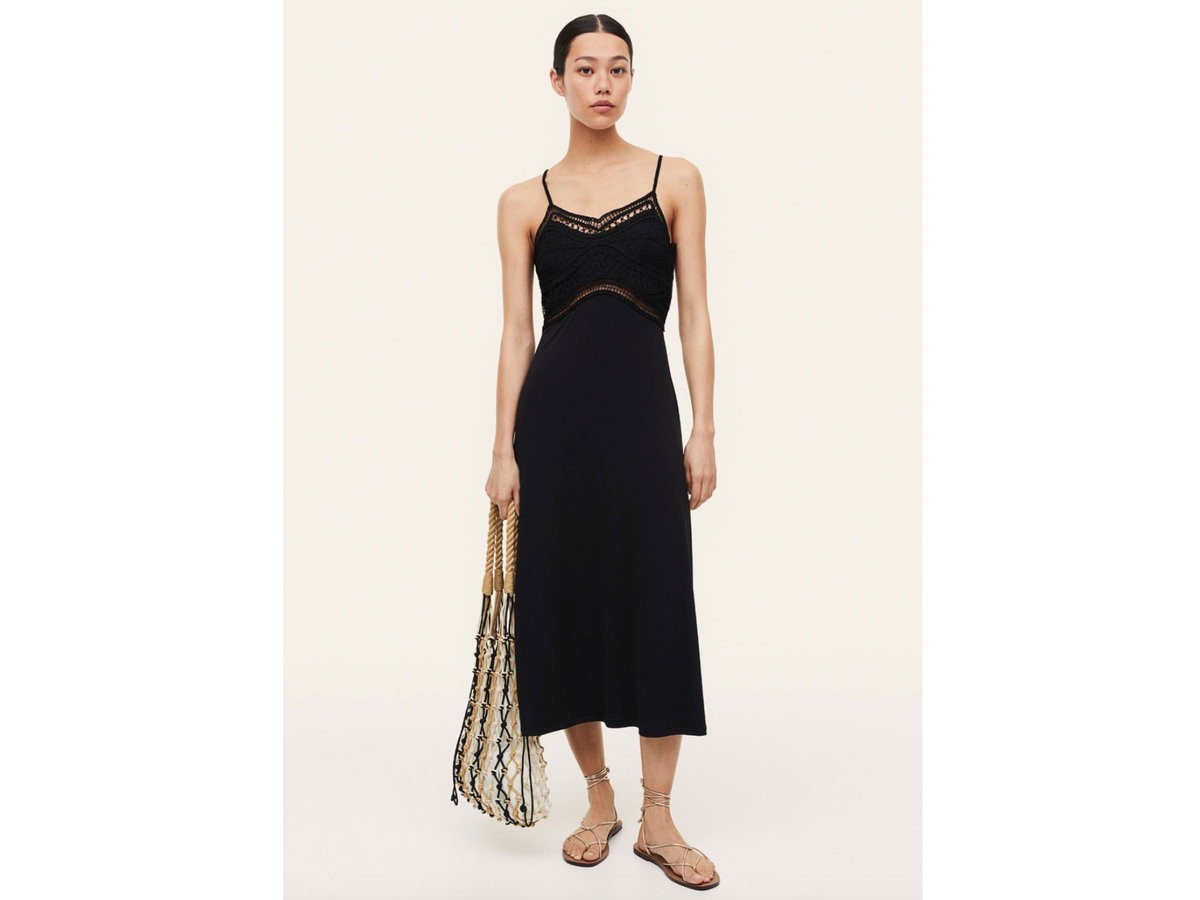 Schwarzes Häkelkleid von H&M