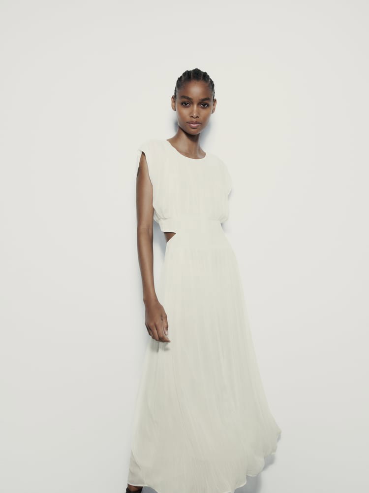 Weißes Kleid von Zara mit Cut-outs